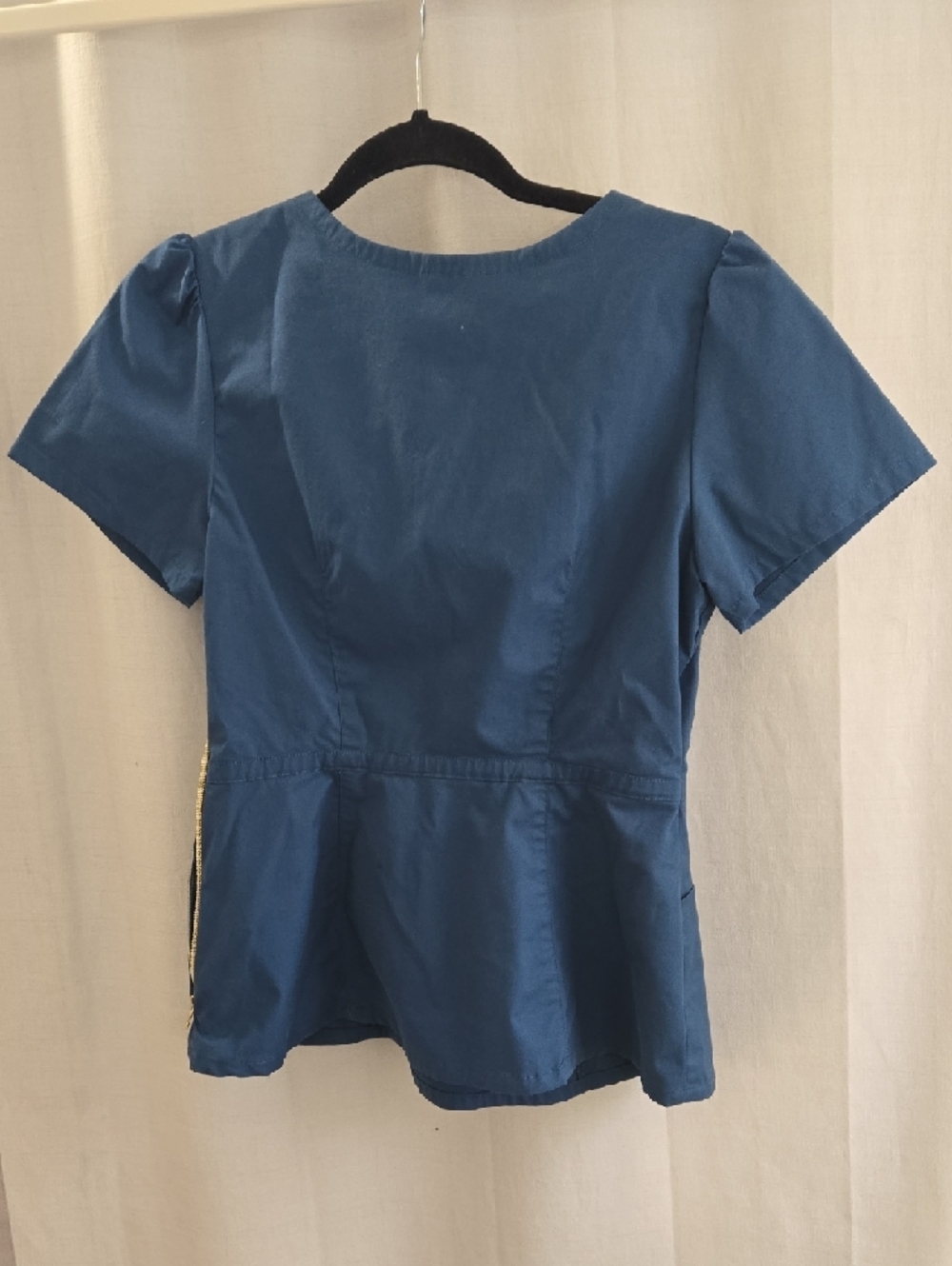 Jaanuu Slate Blue Short-Sleeve Scoop Neck Medical Scrub Top - Picture 9 of 11